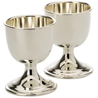 Eierbecher 2er SET Versilbert Versilberte Eier Becher ideal für Ostern Esstisch