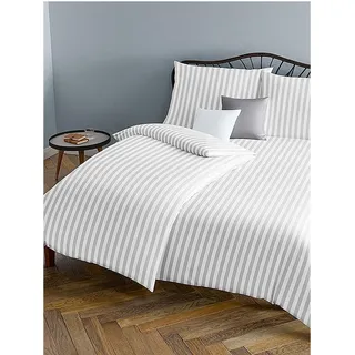 Fleuresse, Bettwäsche, Damast Bettwäsche Melk 70x90cm / 140x220cm Weiss (Bettwäsche Set, 140 x 220 cm)