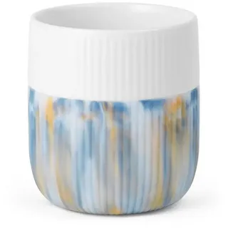 ROYAL COPENHAGEN Becher Becher 0,35 l Contrast Gerippt Ocean Mist, Hartporzellan und Silikon