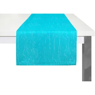 Tischläufer WIRTH "Lahnstein" Gr. 1, blau (türkis), B:40cm L:150cm, Polyester, Tischdecken