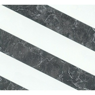 AS Creation Michalsky 4 Vliestapete Marmor  (Schwarz/Weiß, Streifen, 10,05 x 0,53 m)