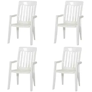 Sieger Stapelstuhl Palma  (4 Stk., Stapelbar, Weiß, B x T x H: 59 x 65 x 92 cm)