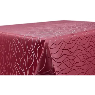 BEAUTEX Damast Tischdecke Jacquard eckig 130x160 Bordeaux bügelfrei | edel, pflegeleicht, formstabil, strapazierfähig, eleganter Glanz, hochwertige Webstruktur für Alltag, Feste und Gastronomie