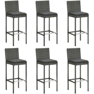 vidaXL Barhocker 6 Stk. Grau