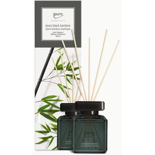 ipuro Essentials Raumduft black bamboo 200ml – hochwertiger Lufterfrischer - Raumduft-Set für ein herb-frisches Raumklima – umweltfreundliches Design