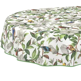 ANRO Wachstuchtischdecke abwaschbar Kalibri Oval 160 x 140 cm Bunt