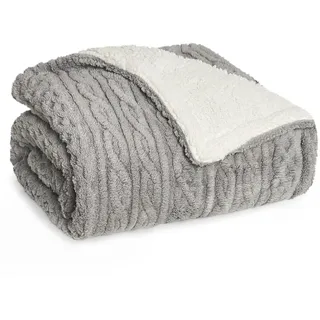 Blumtal Kuscheldecke, Grau, Sonoma Eiche, Textil, Rechteckig, 150x200 cm Oeko-TEX Standard 100, Wohntextilien, Decken, Kuscheldecken