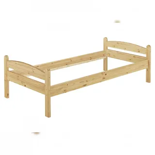 Erst-Holz Kieferbett natur Einzelbett 80x200 Massivholz-Bettgestell Futonbett ohne Rollrost 60.32-08 oR