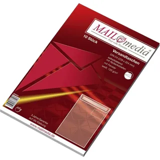 MAILmedia mayer-network 388420 Versandtasche C4,haftklebend m.Abdeckstr.,m.F.,weiß,m.ID,120 g/qm,10 Stück