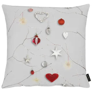 APELT Dekokissen 3750 46 x 46 cm Grau/Rot