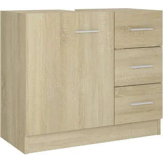 vidaXL Waschbeckenunterschrank 3 Schubladen 63 x 54 x 30 cm Braun