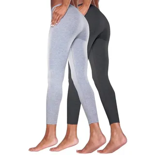 vivance active by lascana Leggings Damen hellgrau, schwarz Gr.36/38