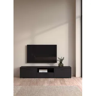 Home Affaire Media TV-Möbel Lowboard 177,2 cm Schwarz Metall/Spanplatte/Holzwerkstoff