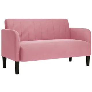 vidaXL Couch Samt 2-Sitzer Rosa