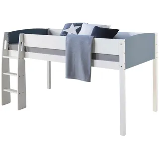 Homestyle4u Hochbett 90x200 in Weiß 1845
