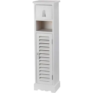 Baroni Home Holz-Säule für Wohnzimmer oder Badezimmer, Mehrzweckschrank, 21,5 x 18 x 86 cm