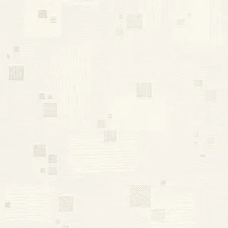 Bricoflor Geometrische Tapete mit Glitzer Weiße Vliestapete Quadrat Muster für Flur und Wohnzimmer Helle Vlies Mustertapete mit Vinyl Dezent