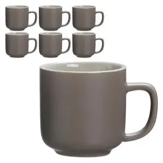 Ritzenhoff&Breker Espressotassen Jasper taupe, Keramik, 6 Stück