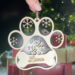 Weihnachtsbaumkugel aus natürlichem Birkensperrholz mit Wunschnamen - Personalisierte Weihnachtskugel, Weihnachtsbaumschmuck, Weihnachtsdeko aus Holz - schöne Geschenk-Idee zu Weihnachten (Style 14)