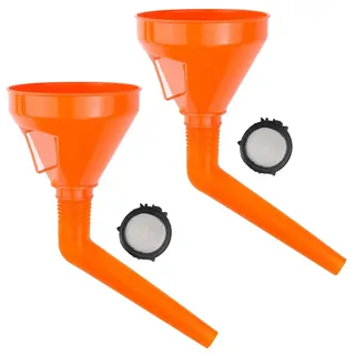 Bangbobi Einfülltrichter 2 Stück, Trichter groß mit Sieb, Benzin Öl Trichter, flexibel & auslaufsicher, universal Trichter für Auto, Werkstatt, Haushalt