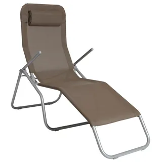 Merxx Gartenliege XXL 200 x 70 x 30 cm Grau