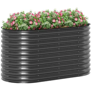 Outsunny Hochbeet 160 x 80 x 80 cm Grau