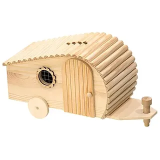 Spardose "Wohnwagen" aus Holz, 23 x 12 cm