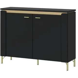 Quartier Kommode Norica 110,4 x 87,3 x 40 cm Schwarz