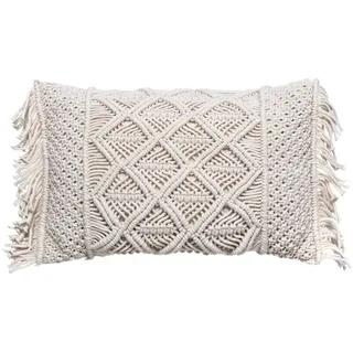 Atmosphera Créateur d'intérieur Dekokissen MACRAME 30 x 50 cm Beige