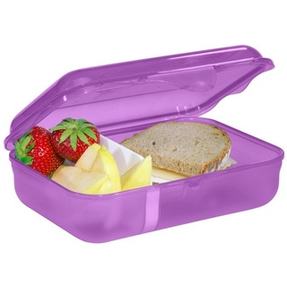 Step by Step Lunchbox mit Klickverschluss, spülmaschinengeeignet, Kunststoff, BPA-frei, (1-tlg) lila 12.9 cm x 17.7 cm x 6.00 cm