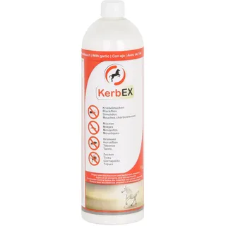 KerbEx rot, mit Knoblauch - Insektenabwehrmittel für Pferde, 1 Liter,