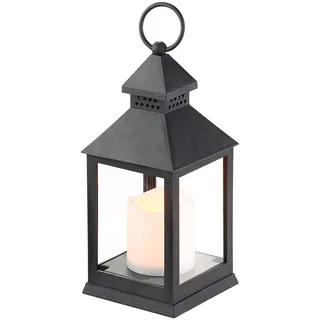Lunartec Grablaterne mit flackernder LED-Kerze 0 g schwarz
