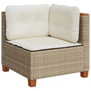 vidaXL Garten-Ecksofa mit Kissen beige
