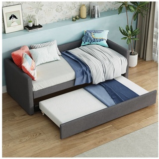 REDOM Daybett Schlafsofa Tagesbett, mit klappbaren und hochklappbaren Metallbeinen, 90*200 cm grau