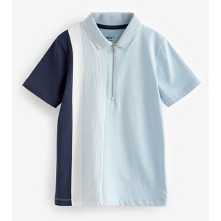Next Poloshirt Kurzärmeliges Polohemd mit Reißverschluss (1-tlg) blau 116 (6 J.)