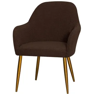 MYBMPFRHO Stretch Stuhlhussen mit Armlehne Stuhlbezug für Hochlehner Esszimmerstühle, Weicher Polyester Bezug Waschbar Elastisch Sesselbezug für Esszimmer Hotel Bankett(K,4PCS)