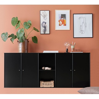 Hammel Furniture Sideboard Mistral Kubus, mit vier Türen, Wandmontage/stehend, Breite: 169,8 cm schwarz