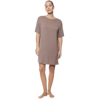 Mey Damen Schlafshirt Rundhalsausschnitt Serie Pure Chic | Fließendes langes Shirt, Satin-Details, Luxuriöser Glanz, Natürliches Tragegefühl, Gr. XS-XXL - XL