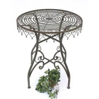 DanDiBo Bistrotisch Antik Rund Klapptisch Malega 12184 Bistro Tisch Gartentisch Metall Eisentisch Balkontisch Vintage