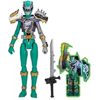 Power Rangers Dino Fury Cosmic Armor Green Ranger Actionfigur, Spielzeug, inspiriert von der TV-Show mit Dino Fury Schlüssel und Waffenzubehör ab 4 Jahren