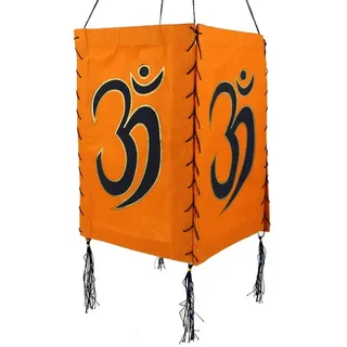Guru-Shop Lampenschirm Lokta Papier Hänge Lampenschirm, Deckenleuchte.. orange