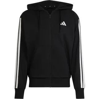 adidas Essentials 3-Streifen French Terry Reißverschlusspullover Black / White L