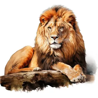 GRAZDesign Wandtattoo liegende Löwe Safari Tiere Wandaufkleber Wildtiere Wandsticker für Wohnzimmer, Schlafzimmer, Kinderzimmer - 55x50cm