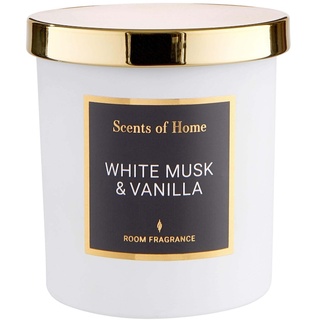 BUTLERS SCENTS OF HOME Duftkerze White Musk & Vanilla mit Sojawachs Kerzen 0.2 kg