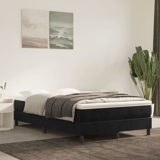Doppelbett mit Einzigartig Lattenrost - Boxspringbett mit Matratze Schwarz 120x200 cm Samt - FurnitureGermany - HOMMIE