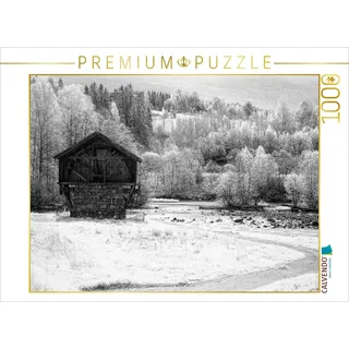 Calvendo Puzzle Ein Bild aus dem Kalender Schwarz und Weiß Natur 1000 Teile Lege-Größe 64x48cm Foto-Puzzle für glückliche Stunden