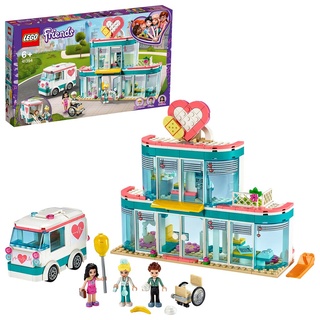 LEGO 41394 Friends Krankenhaus von Heartlake City, Spielzeug ab 6 Jahren mit Mini Puppe Emma und Krankenwagen