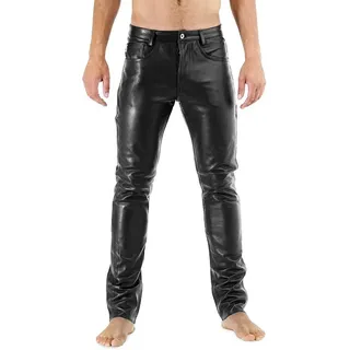BOCKLE Lederhose Bockle® NEW 411 Leather Jeans Herren Lederhose Echtleder Rind 40
