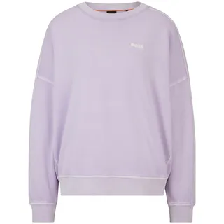 Sweatshirt BOSS ORANGE "C_Emina Premium Damenmode" Gr. M (38), lila (open purple548) Damen Sweatshirts mit Rundhalsausschnitt