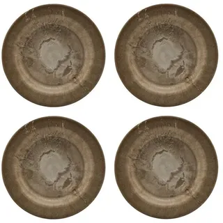 House Doctor Teller Serveur 4er Set, Ø18 cm, gold